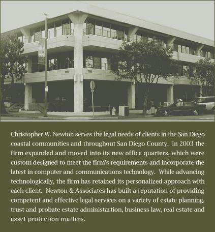 Christopher W. Newton law offices, La Jolla, California